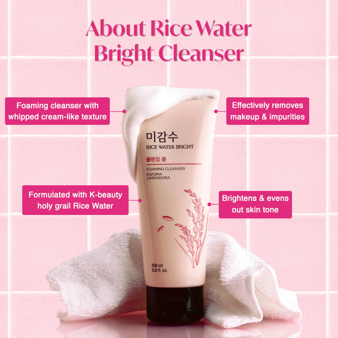THE FACE SHOP - RICE WATER BRIGHT FACIAL FOAMING CLEANSER