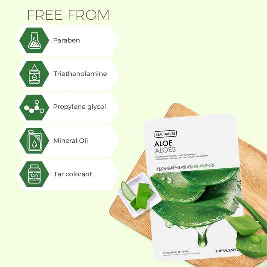THE FACE SHOP - REAL NATURE FACE MASK WITH ALOE EXTRACT