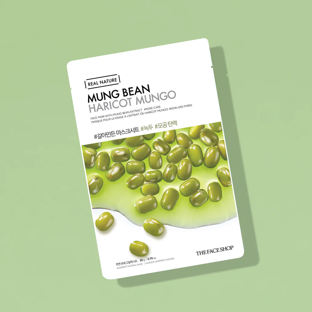 THE FACE SHOP - REAL NATURE FACE MASK WITH MUNG BEAN EXTRACT