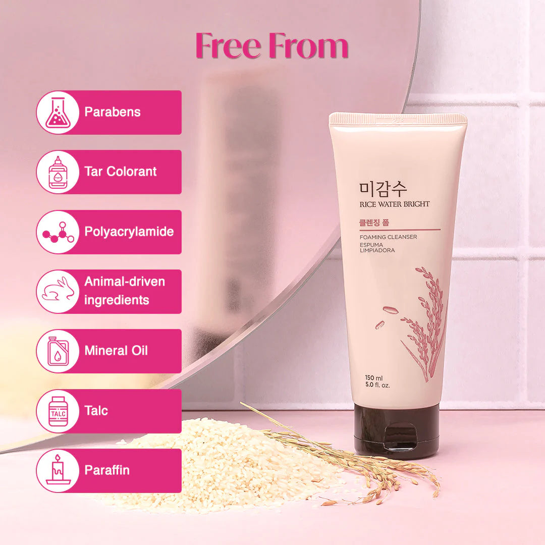 THE FACE SHOP - RICE WATER BRIGHT FACIAL FOAMING CLEANSER
