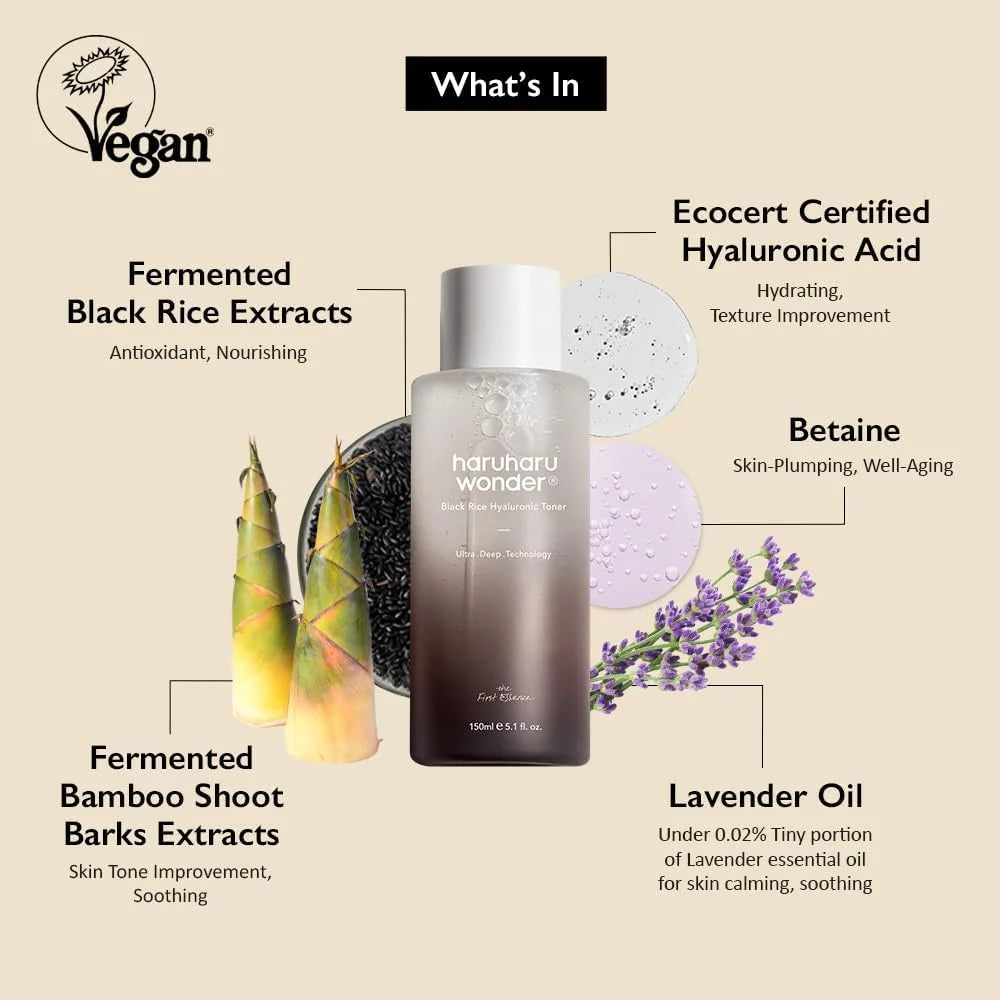 HARUHARU WONDER - BLACK RICE HYALURONIC TONER ULTRA DEEP TECHNOLOGY