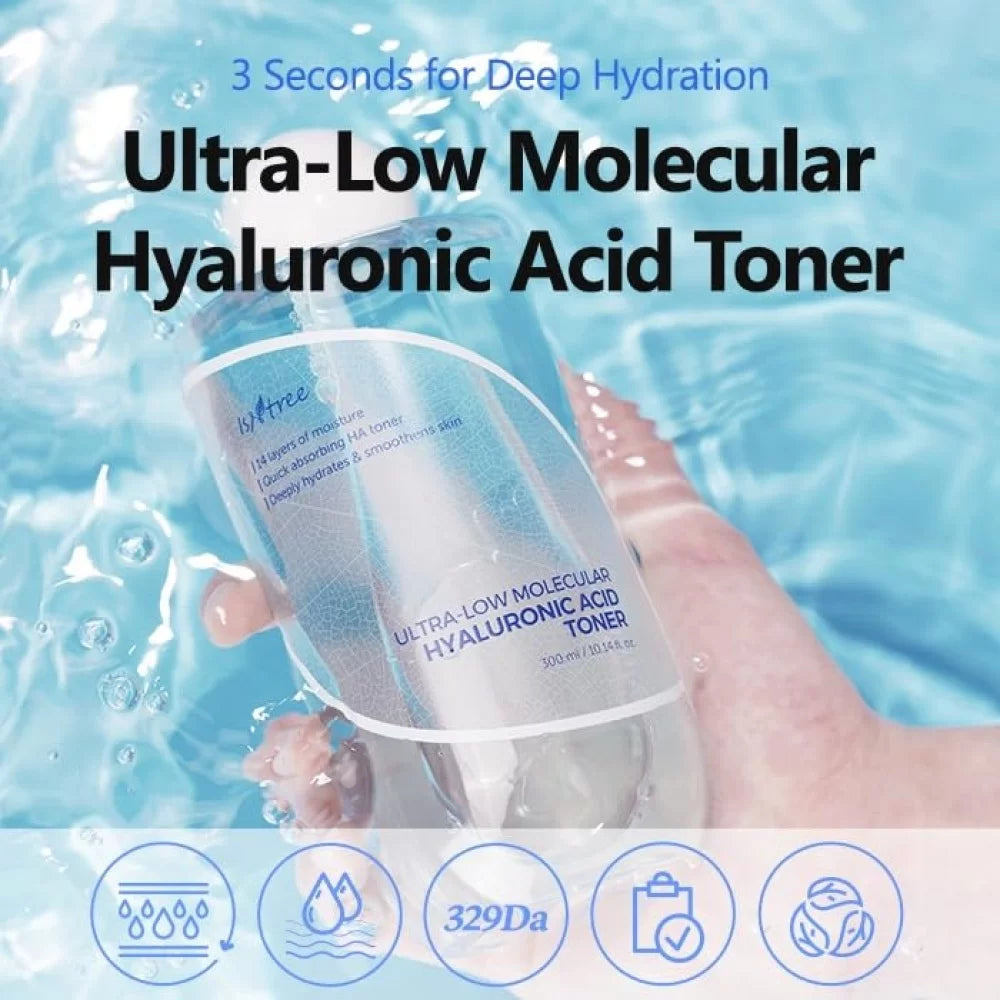 ISNTREE - -ULTRALOW MOLECULAR HYALURONIC ACID TONER