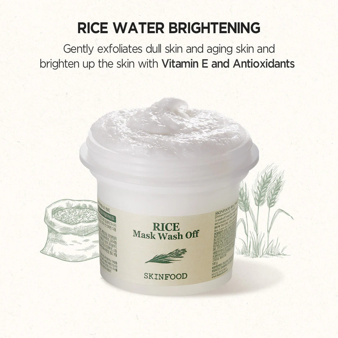 SKINFOOD - RICE DAILY BRIGHTENING MASK WASH OFF