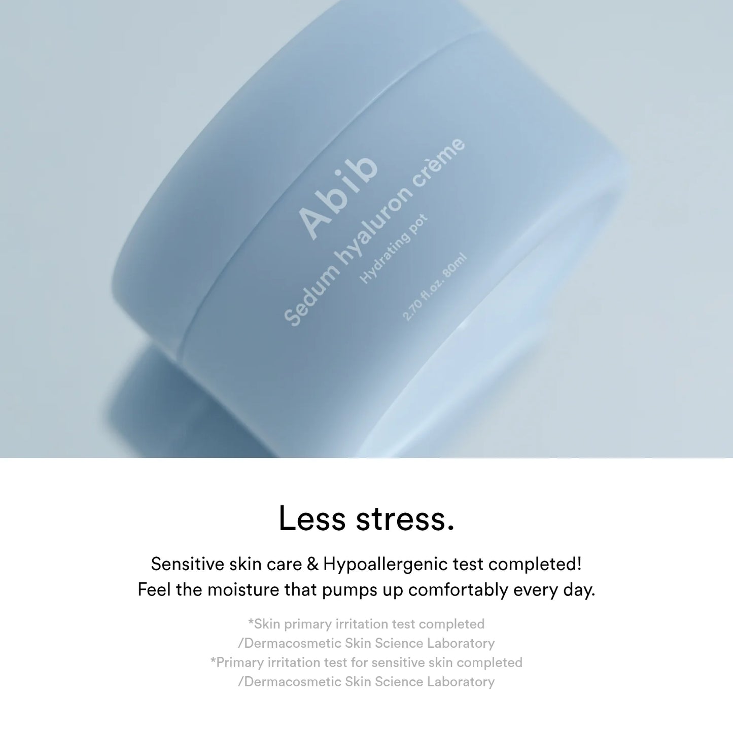 Crème apaisante et hydratante Abib Sedum Hyaluron, idéale pour calmer les irritations, en vente à Morges.