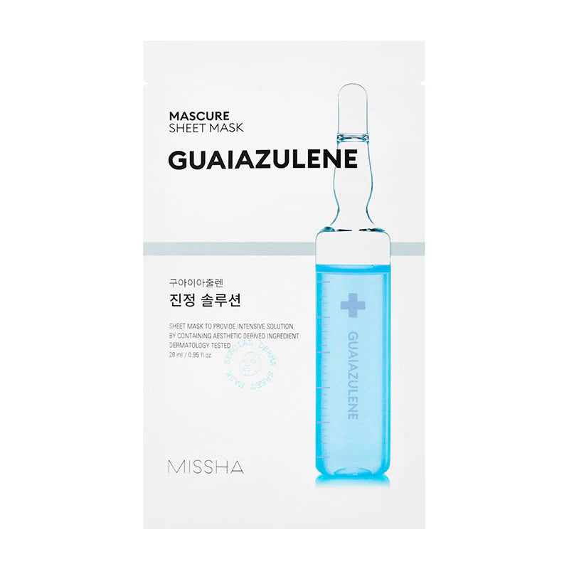 MISSHA - GUAIAZULENE - MASCURE CALMING SOLUTION SHEET MASK