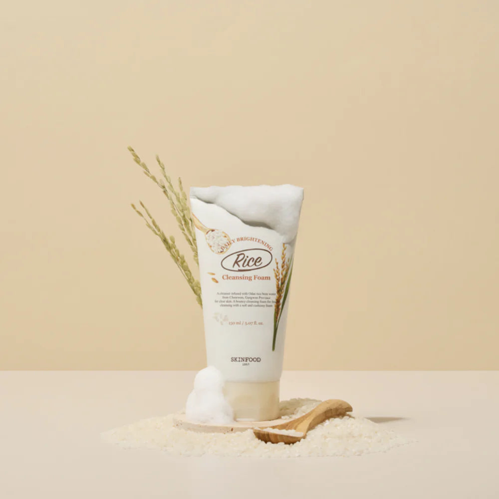 SKINFOOD - RICE DAILY BRIGHTENING CLEANSING FOAM