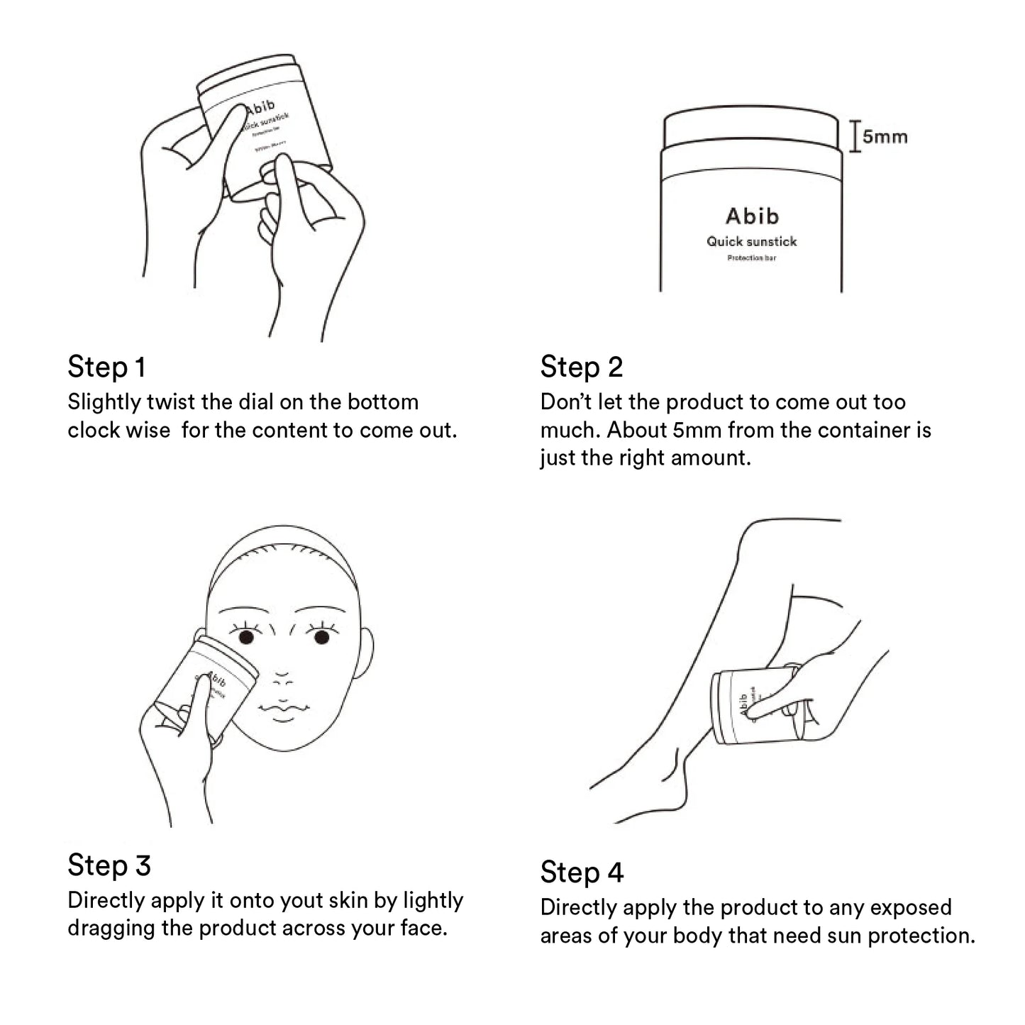 Abib Quick Stick Protection Bar, soin hydratant et protecteur pour un usage quotidien, disponible chez Sakura Bloom.