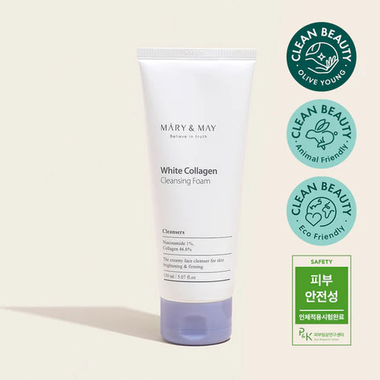 MARY & MAY - WHITE COLLAGEN CLEANSING FOAM (Nettoyant moussant au collagène )