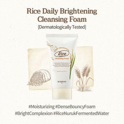 SKINFOOD - RICE DAILY BRIGHTENING CLEANSING FOAM