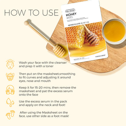 THE FACE SHOP - REAL NATURE FACE MASK WITH HONEY EXTRACT