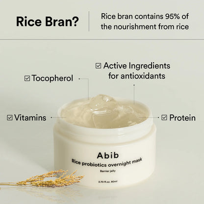 ABIB - RICE PROBIOTICS OVERNIGHT MASK BARRIER JELLY