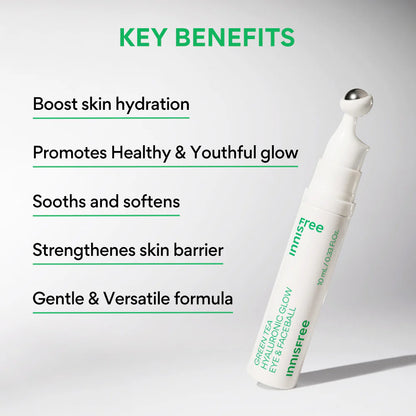 INNISFREE - GREEN TEA HYALURONIC GLOW EYE & FACE BALL