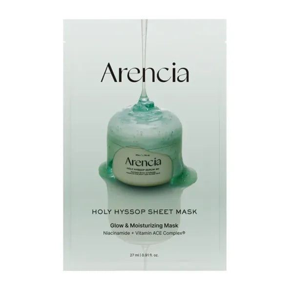 ARENCIA -  ACHOLY HYSSOP SHEET MASK GLOW & MOISTURIZING MASK