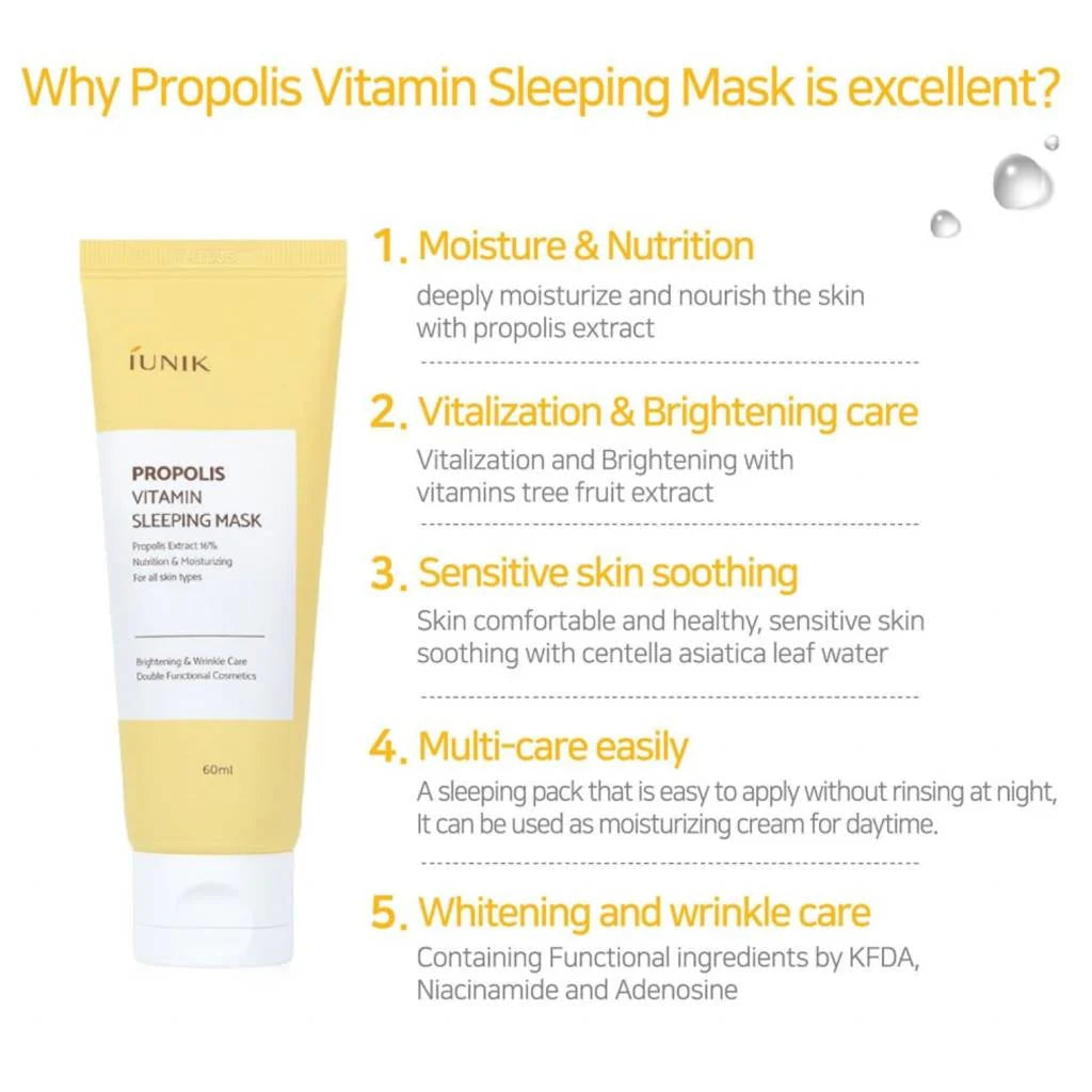 IUNIK - PROPOLIS VITAMIN SLEEPING MASK