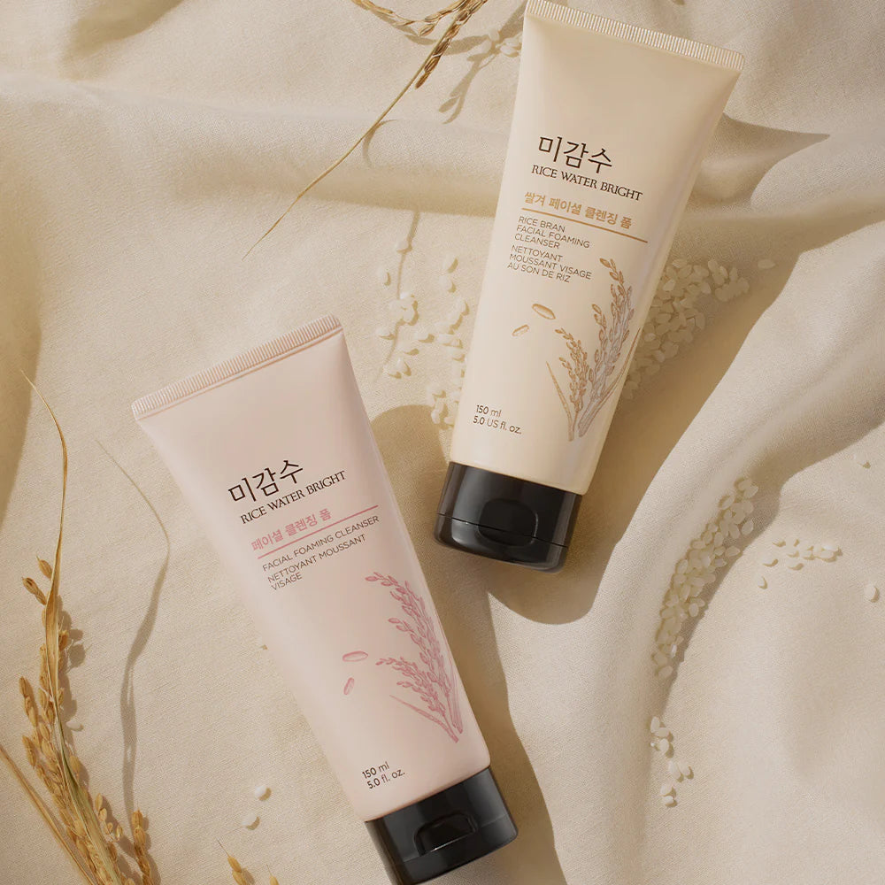 THE FACE SHOP - RICE WATER BRIGHT RICE BRAN GENTLE SCRUB FOAM