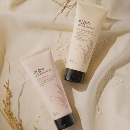 THE FACE SHOP - RICE WATER BRIGHT RICE BRAN GENTLE SCRUB FOAM
