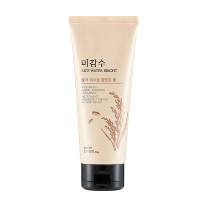 THE FACE SHOP - RICE WATER BRIGHT RICE BRAN GENTLE SCRUB FOAM