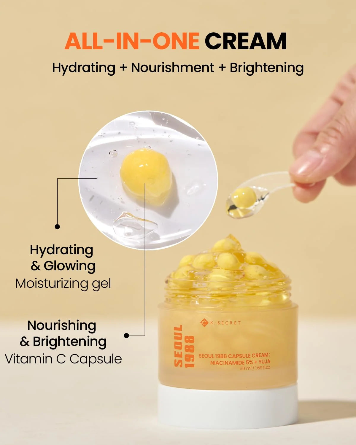 KSECRET - SEOUL 1988 CAPSULE CREAM NIACINAMIDE 5%+YUJA