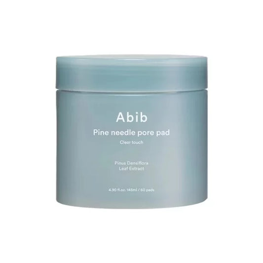 Les pads purifiants Abib Pine Needle Pore Pad pour resserrer les pores et clarifier la peau, disponibles à Sakura Bloom Morges.