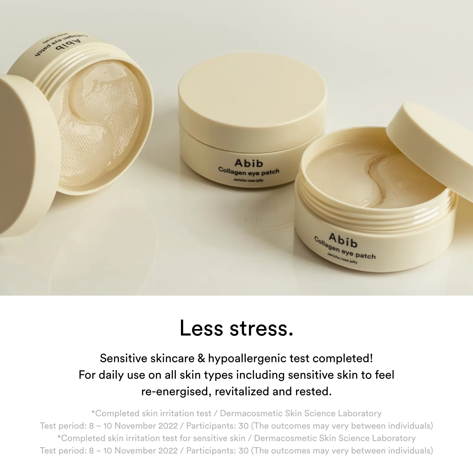 "Patchs yeux au collagène Abib, idéal pour hydrater et raffermir, disponible chez Sakura Bloom à Morges.