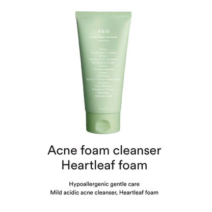 Abib Acne Cleanser, soin nettoyant quotidien pour réduire les imperfections et équilibrer la peau.