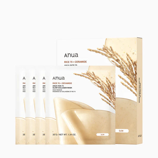 ANUA - RICE 70 + CERAMIDE GLOW COLLAGEN MASK