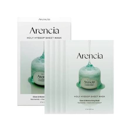 ARENCIA -  ACHOLY HYSSOP SHEET MASK GLOW & MOISTURIZING MASK BOX
