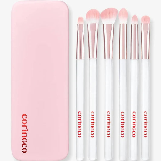 PINK POCKET EYE BRUSH SET