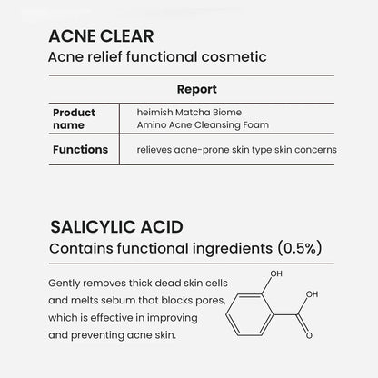 HEIMISH - MATCHA BIOME AMINO ACNE CLEANSING FOAM
