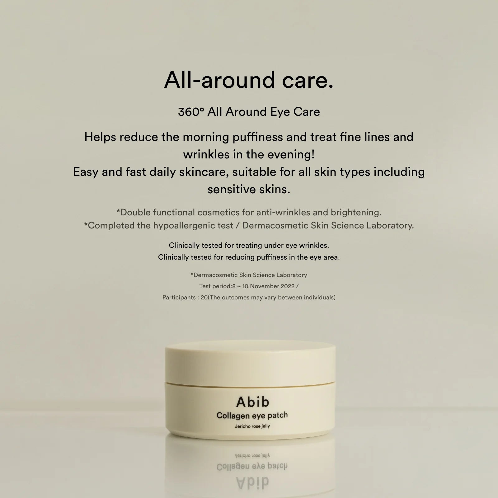 Abib Collagen Eye Patch pour raffermir et hydrater le contour des yeux, en vente chez Sakura Bloom.