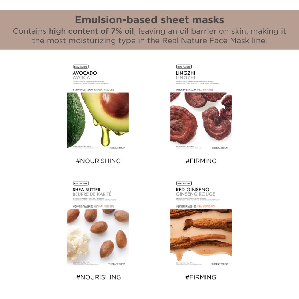 THE FACE SHOP - REAL NATURE FACE MASK WITH CUCUMBER EXTRACT