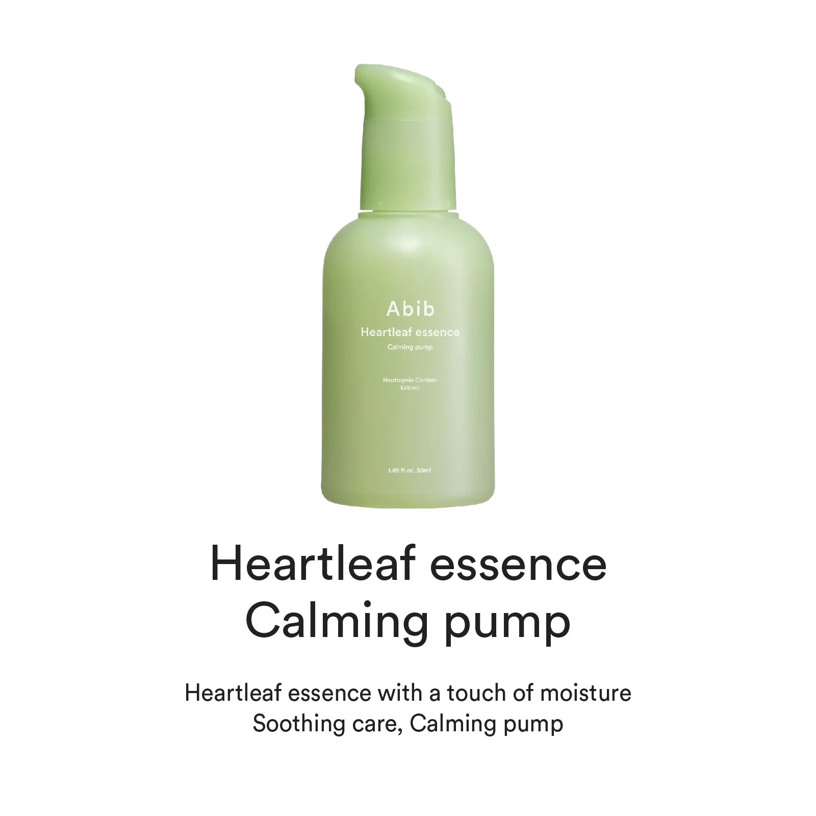 Abib Heartleaf Essence, soin réparateur pour une peau éclatante et équilibrée, en vente chez Sakura Bloom