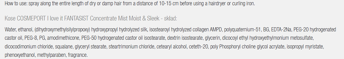 JE L'AIME FANTASIST MIST MOIST&SLEEK