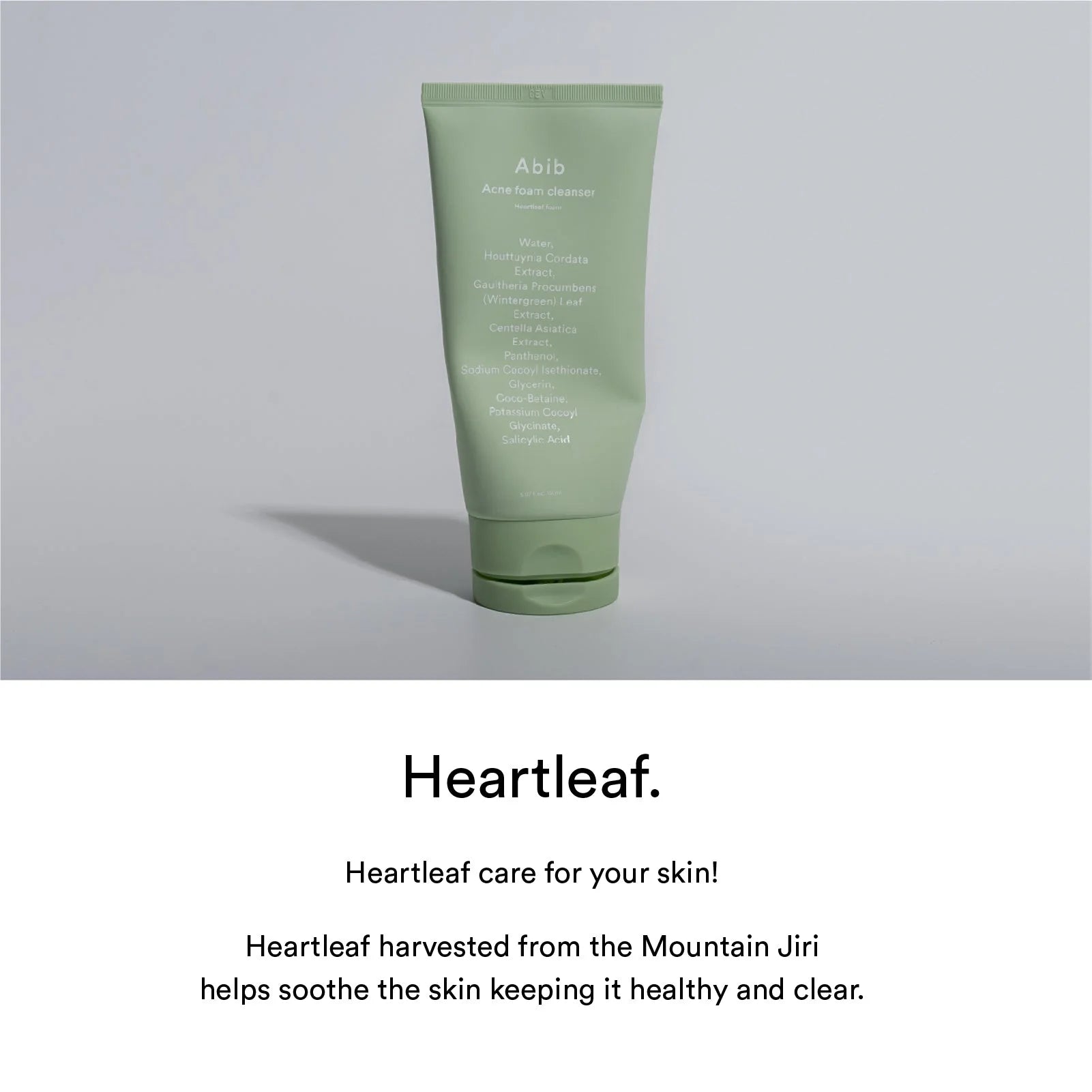 Gel nettoyant Abib, idéal pour les peaux sujettes à l'acné et aux rougeurs.