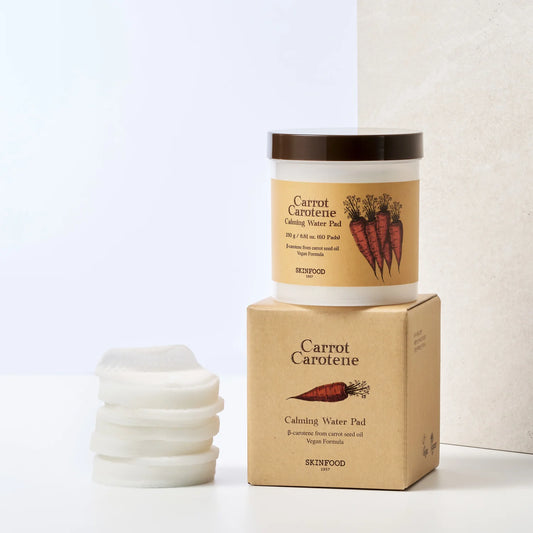 Pads apaisants à la carotte pour hydrater et calmer les irritations.