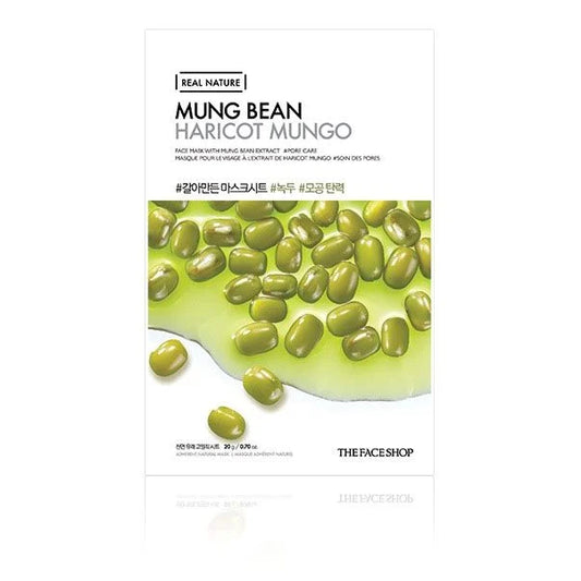 THE FACE SHOP - REAL NATURE FACE MASK WITH MUNG BEAN EXTRACT