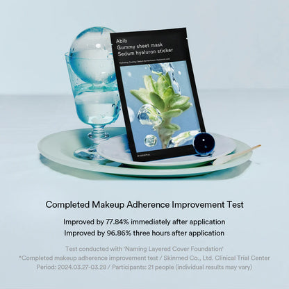 "Hydratation longue durée avec le masque Abib Gummy Sheet Mask Sedum Hyaluron, en exclusivité à Morges."

