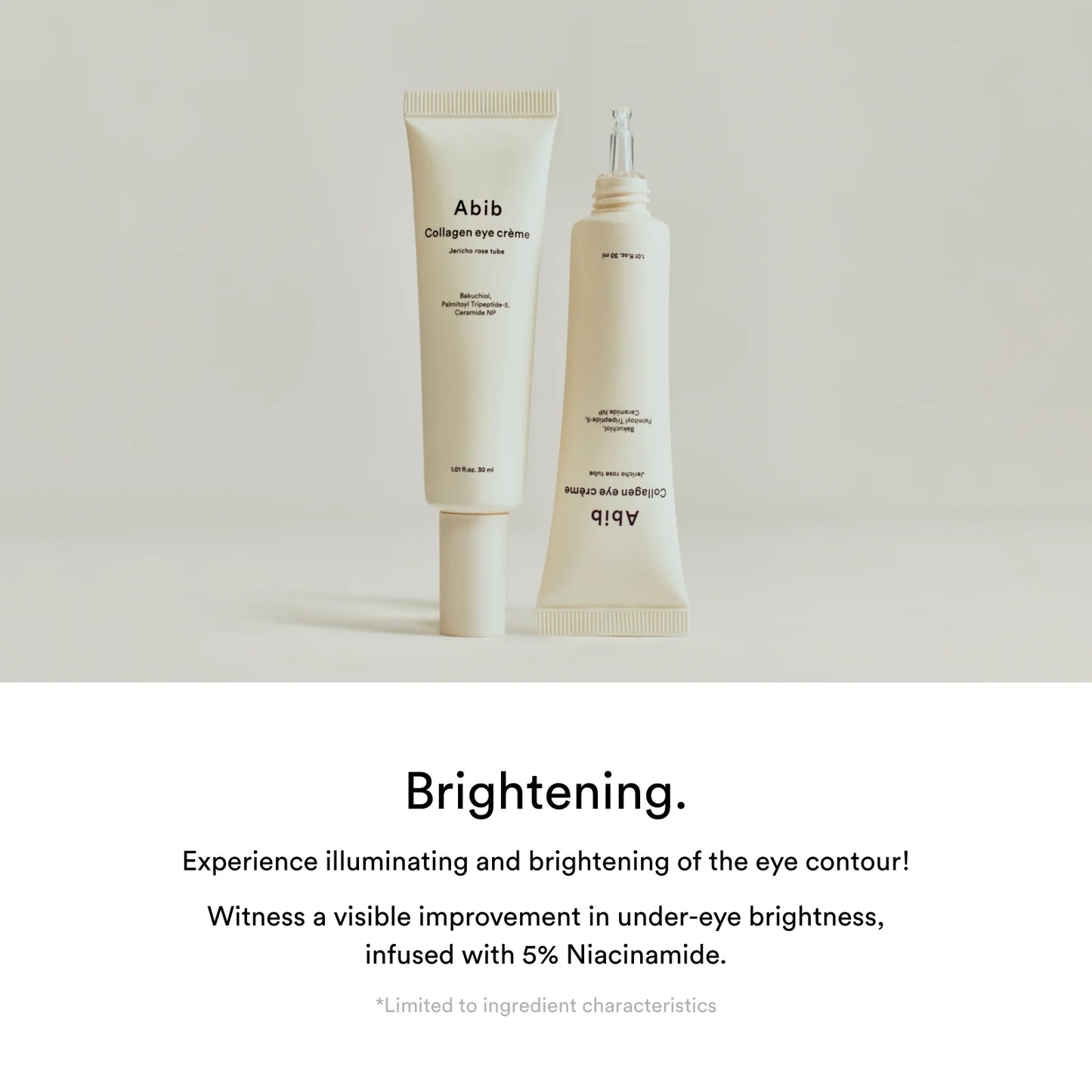 Abib Collagen Eye Cream pour renforcer l’élasticité de la peau, chez Sakura Bloom K-Beauty boutique à Morges.