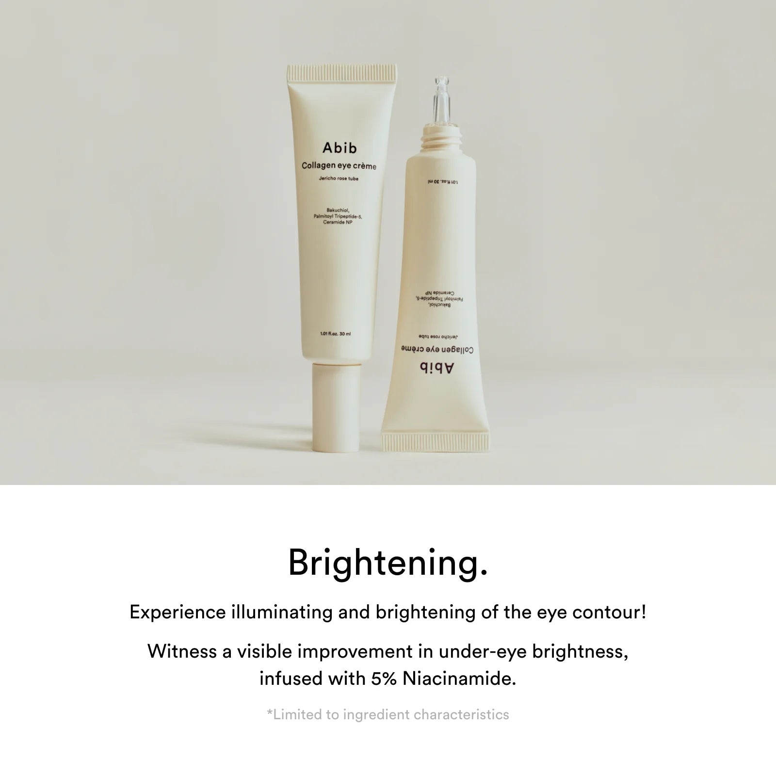 Abib Collagen Eye Cream pour renforcer l’élasticité de la peau, chez Sakura Bloom K-Beauty boutique à Morges.