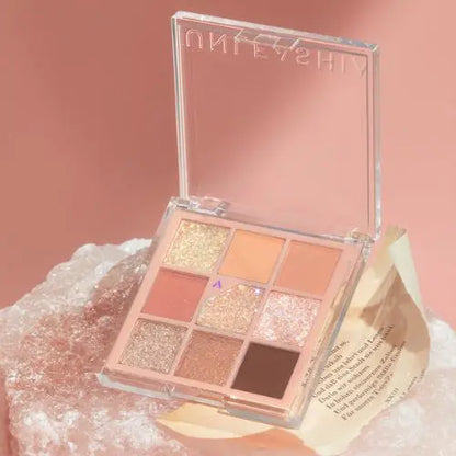 UNLEASHIA - GLITTERPEDIA EYE PALETTE  N°3 ALL OF CORAL PINK